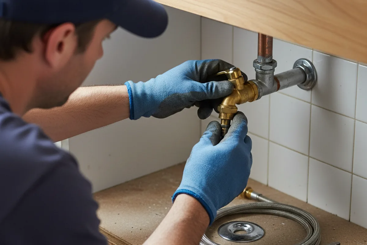 Shutoff valve and fitting work during Emergency Plumbing in Mansfield
